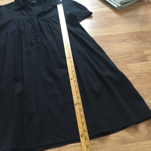 Theory Black Linen Blend Shift Baby Doll Dress - Picture 6 of 8